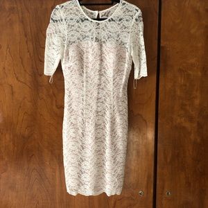 White JAX fitted lace dress